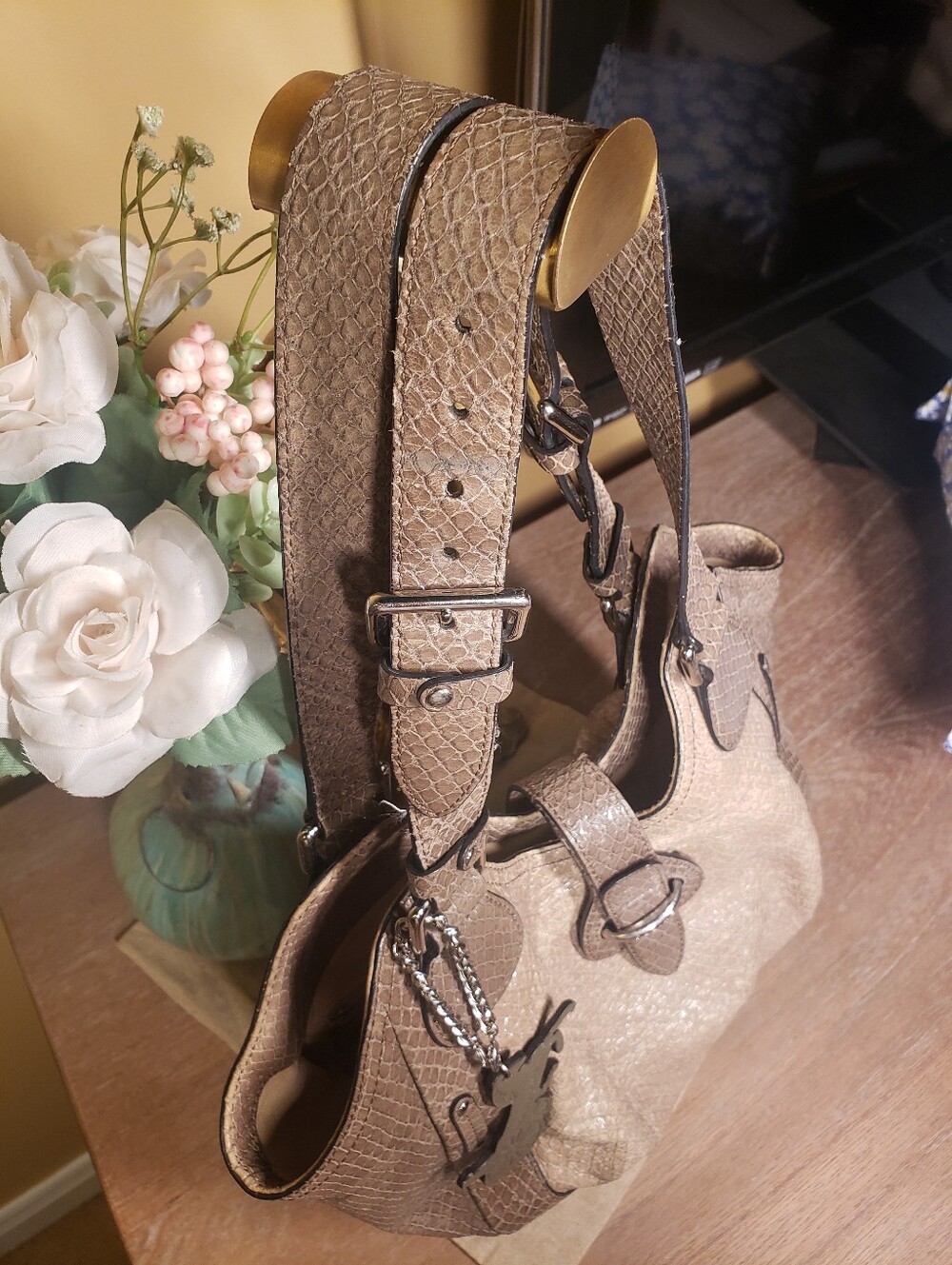 Celine Genuine Python Shoulder Hobo Bag WC-SA-0049 (Org. Retail $4250) - Picture 12 of 16